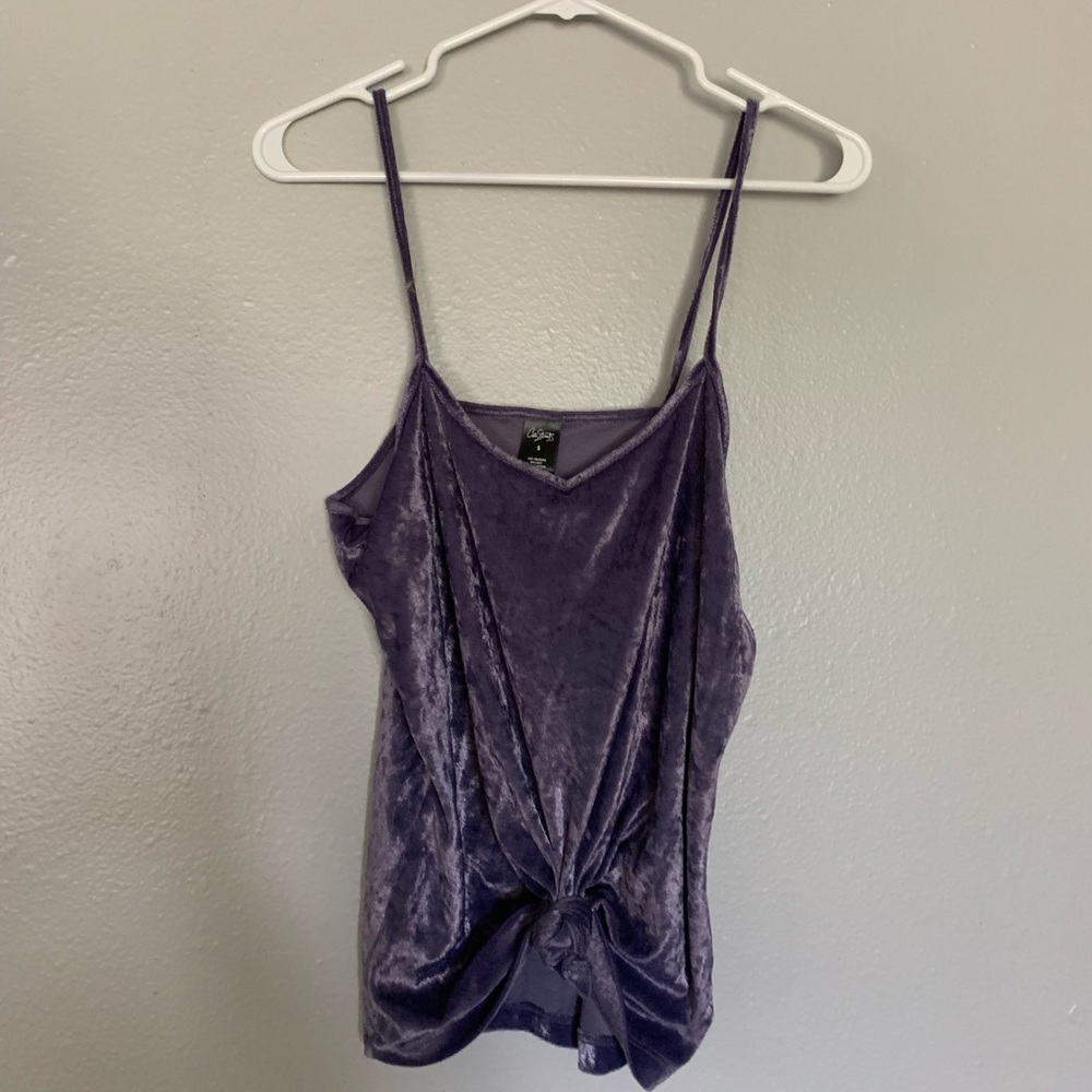 Purple velvet City Streets tank top